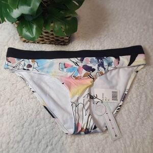 The Bikini Lab floral color block bikini bottom